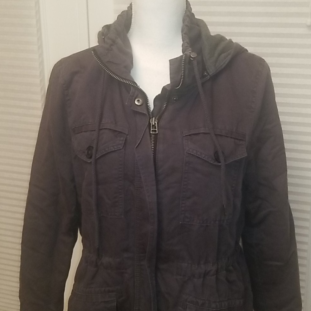 LOFT charcoal utility coat MP - Picture 2 of 4